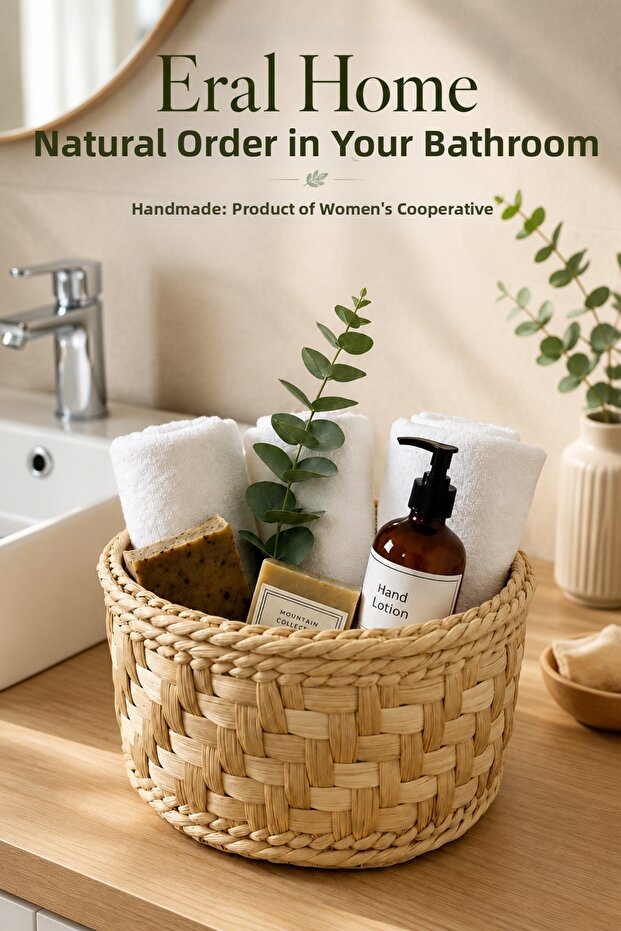 Decorative Multi-Purpose Organizer Basket Wicker Handmade