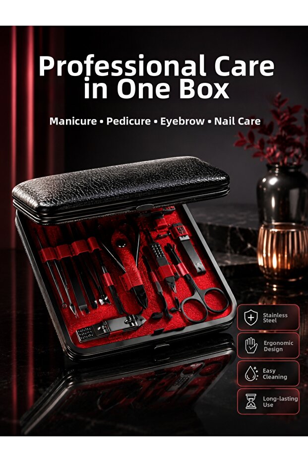 Black Anti-Slip Technology Hand and Foot Care Set New Generation