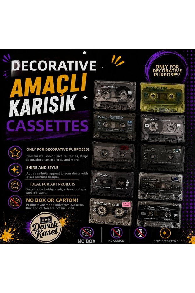 20 Pieces of Decorative Mixed Vintage Cassettes