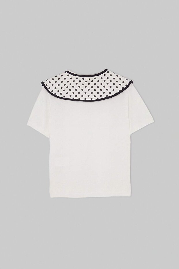 Ekru Düz Örme T-Shirt TKDSS26TS00067 - 6
