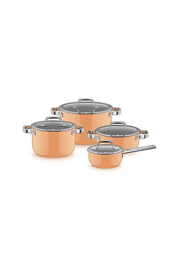 Fusiontec Cookware Set 4 Pieces Papaya Orange
