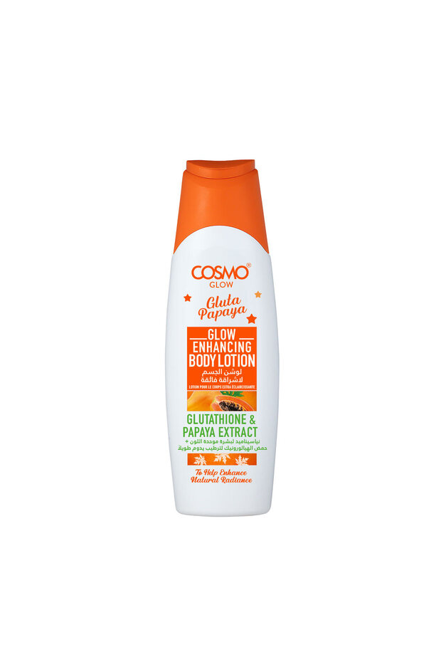 Glow Gluta Papaya Glow Enhancing Body Lotion 500ml, Glutathione & Papaya Extract for Unisex