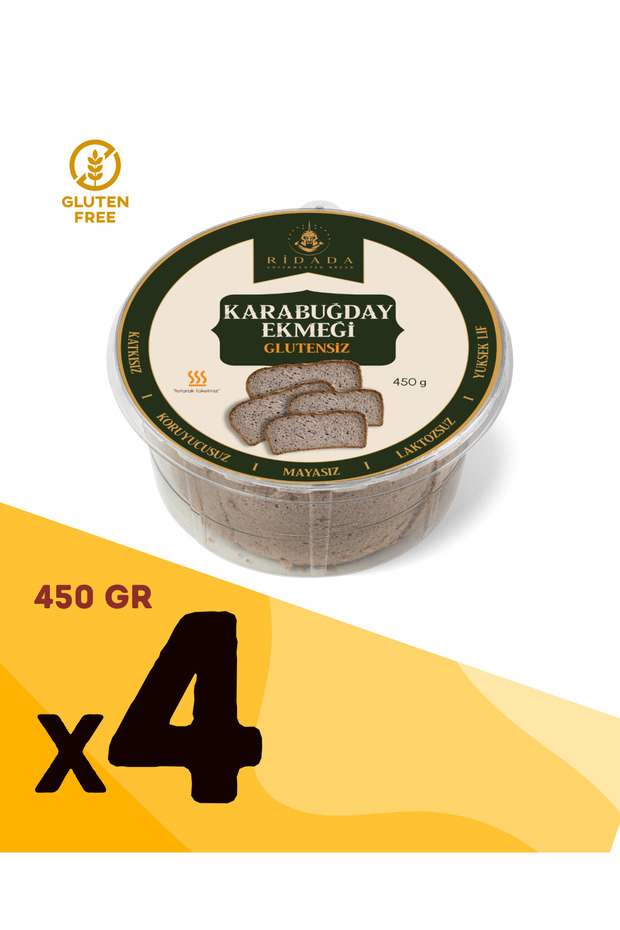 Glutensiz %100 Karabuğday Ekmeği 450 G X 4 ADET - 1