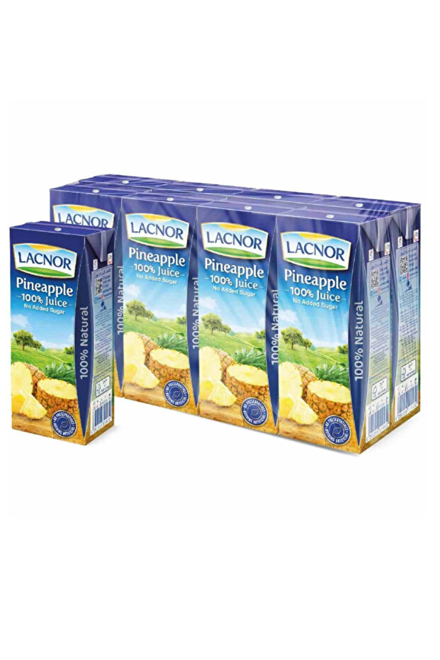 100% Pure Pineapple Fruit Juice, No Added Sugar (8 x 180ml Multipack)