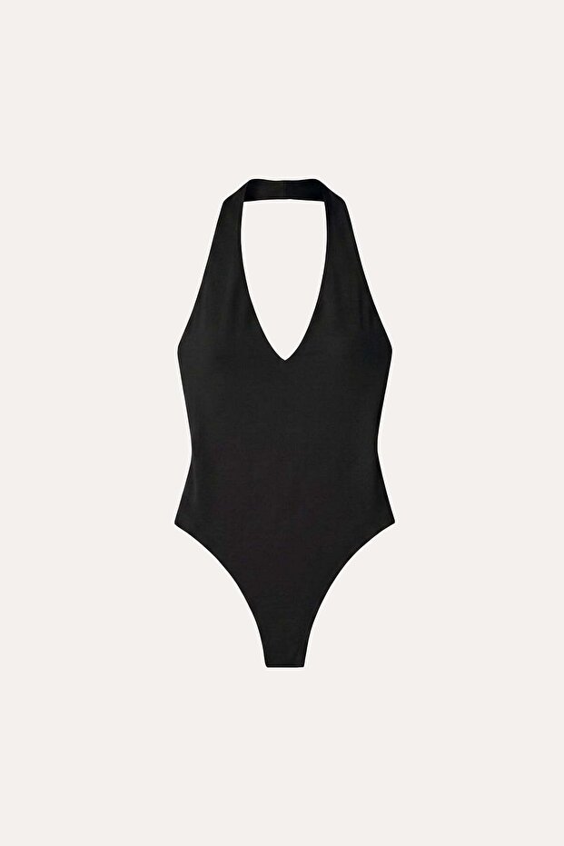 Derin V yaka bodysuit - 6