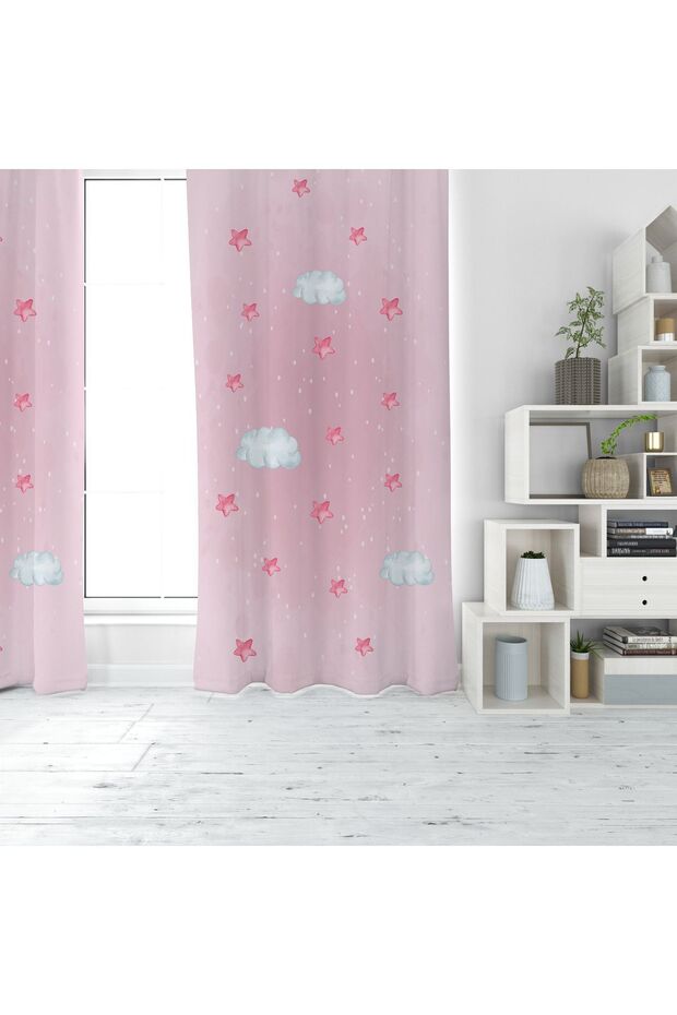 Cloud Star Digital Printing Single Wing Fon Curtain