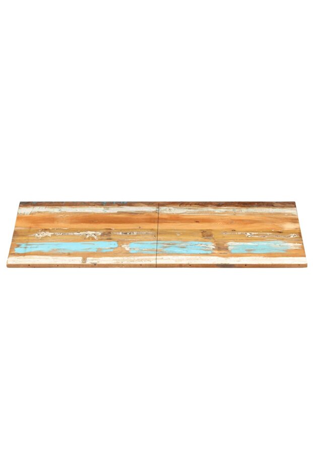 Rectangular table top 60x120 cm solid recycled wood 15-16 mm - 2