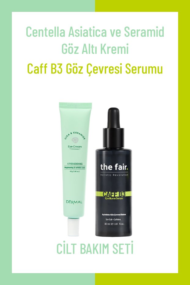 Caff-B3 Eye Contour Care Serum 30 Ml. Ve Dermal Eye Contour Cream 40 Gr.