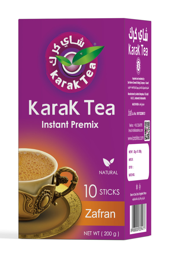 Authentic Instant Premix - Premium UAE Chai Powder, Zaffran, 10 Sachets (200g)