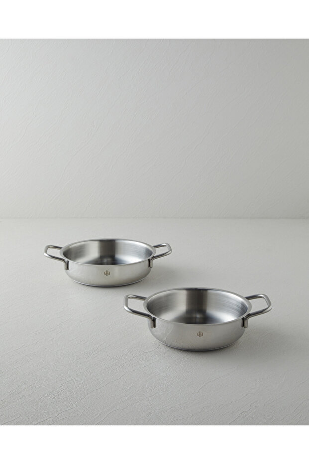 Siena Steel 2-Piece Coverless Pan Set 16-18 cm Silver