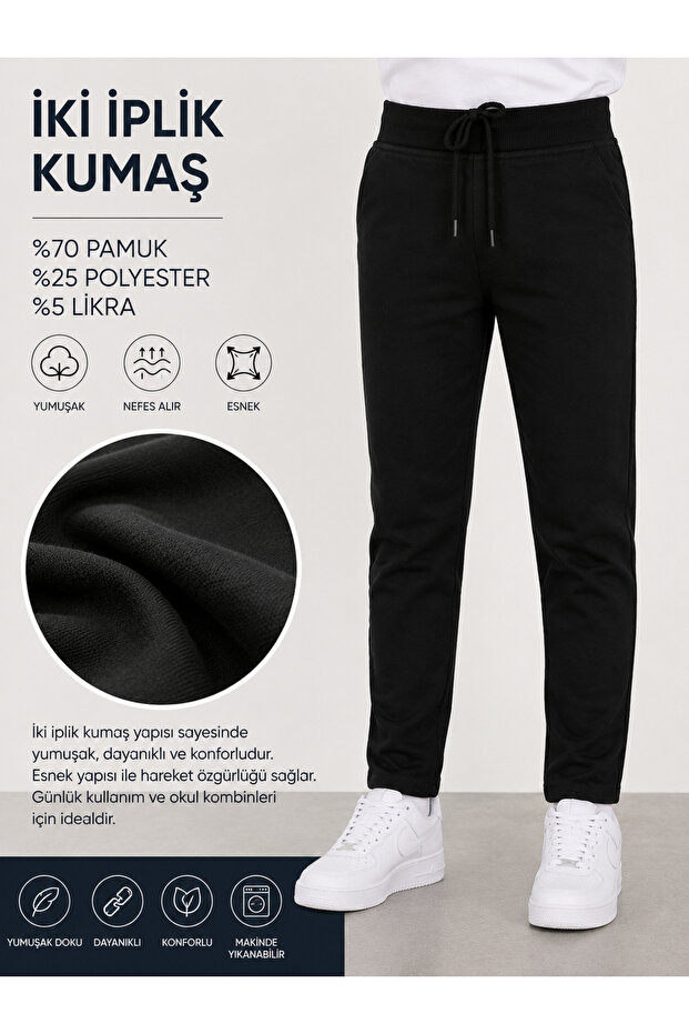 Combed Cotton Trousers for School and Casual Use Boys Girls Unisex