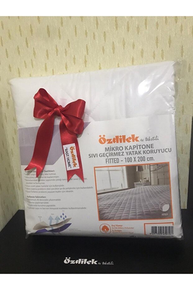 غطاء سرير مبطن صغير الحجم مقاوم للسوائل مقاس 100x200+30 سم (فردي)-BORDO-