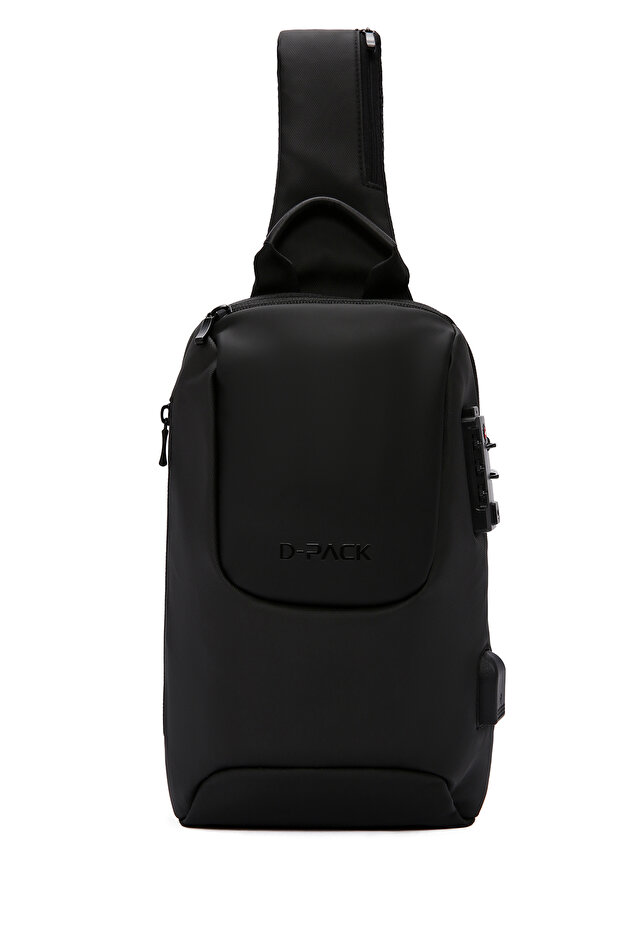 حقيبة كروس تكنولوجية سوداء للرجال من D-Pack 23WBD30086F