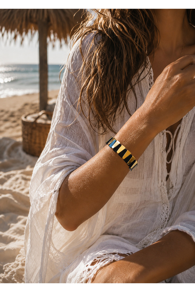 Premium Quality Imported Trendy Porcelain Coated Elastic Bracelet