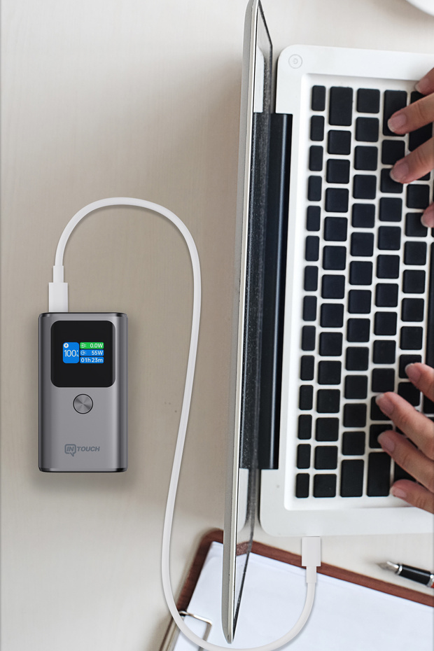 10.000mAh Ultra Hızlı Şarj 55W TFT Ekranlı Powerbank - Premium Serisi - 6