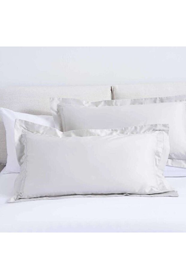 Luxe Cotton Tencel 2-piece Oxford Pillow Case Set 50x90+5cm - Grey
