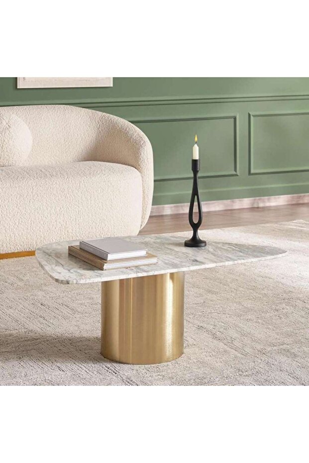 Sparonite Coffee Table Small - White & Gold