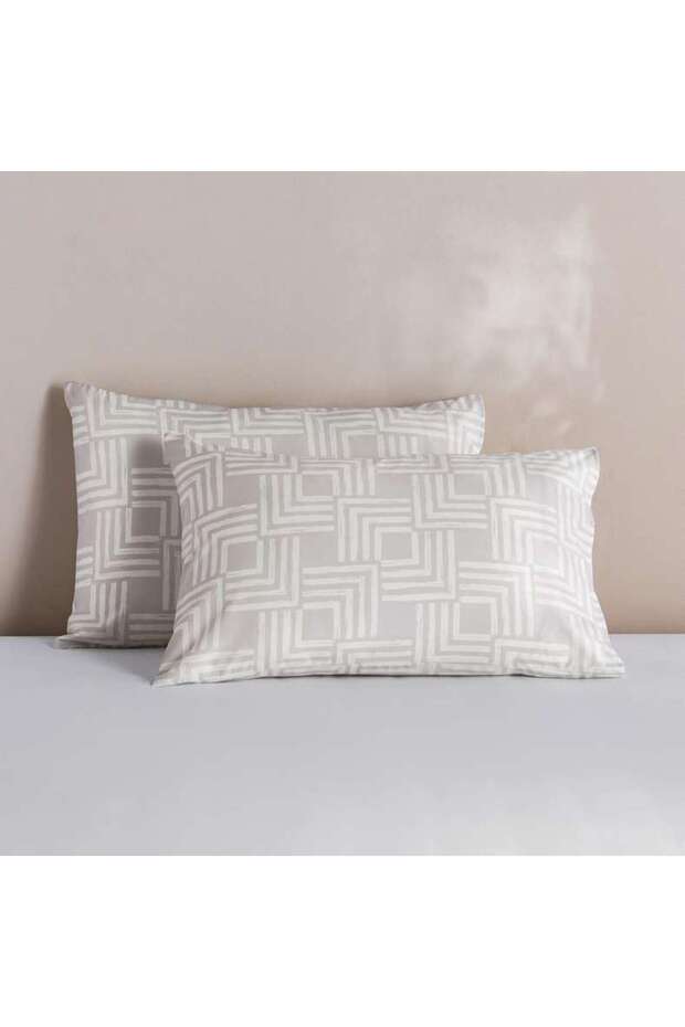 Everyday Geometric 2pc Printed Pillowcover Set 50x75 Cm-beige