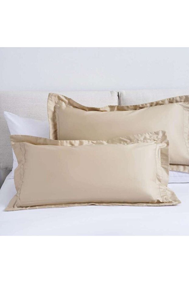 Luxe Cotton Tencel 2-piece Oxford Pillow Case Set 50x90+5cm - Sand
