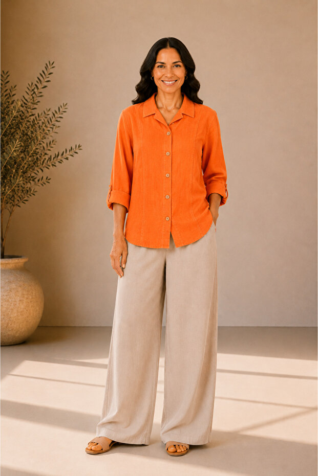 100% Cotton Muslin Shirt - 1
