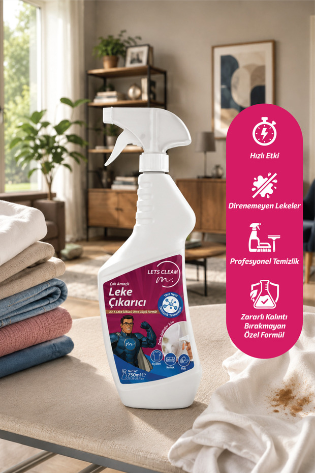Profesyonel Leke Çıkarıcı Sprey Zorlu Lekeler İçin Güçlü Temizlik - 750 ml - 3