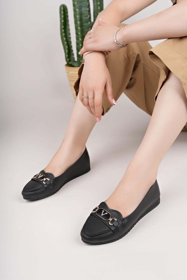 Mhd 64 Black Stone Daily Women's Ballerinas