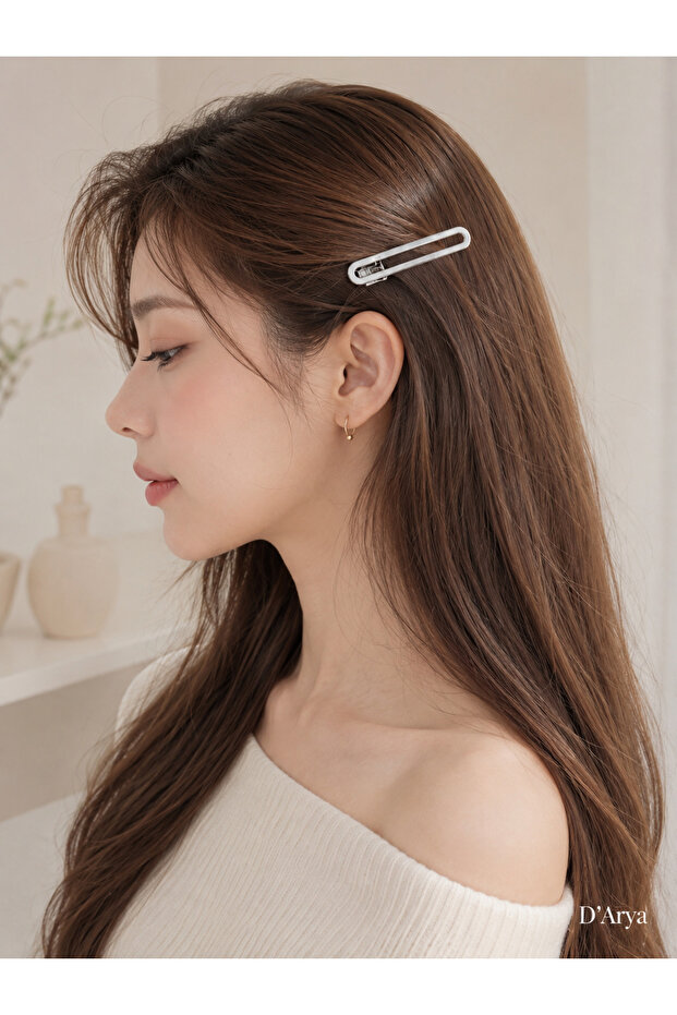 Dd294 Minimal Silver Metallic Pinterest Buckle Korean Beauty