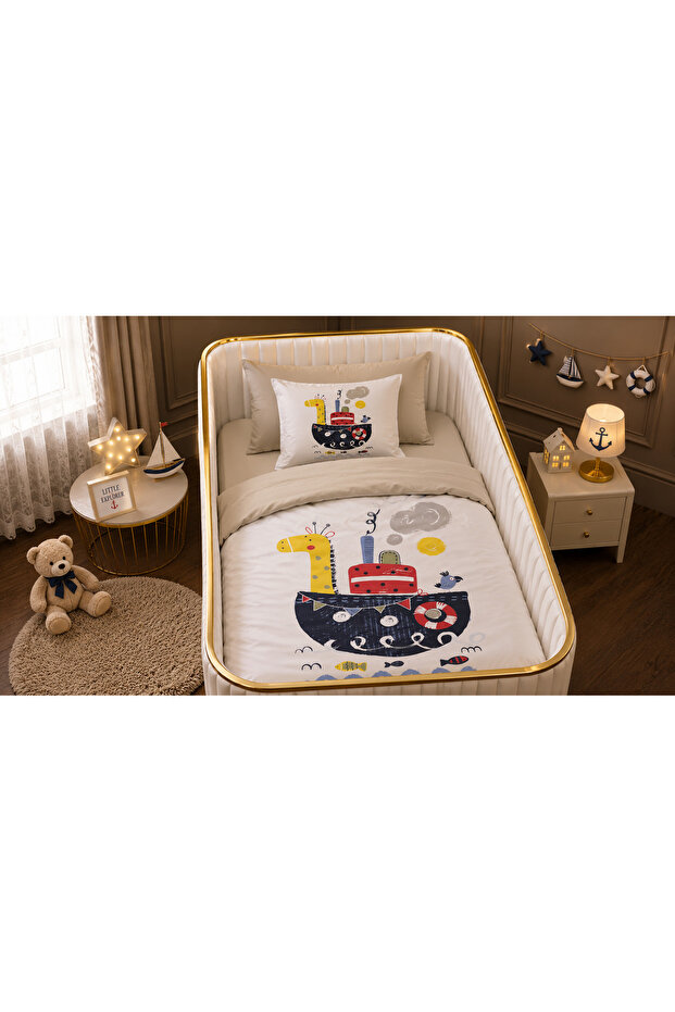 Sailor Captain Zebra Single Digital Baby Bedding Set