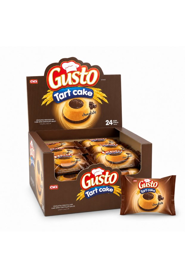 Tart Cake 45 Gr. 24 Pieces of Chocolate Sauce (1 Box)