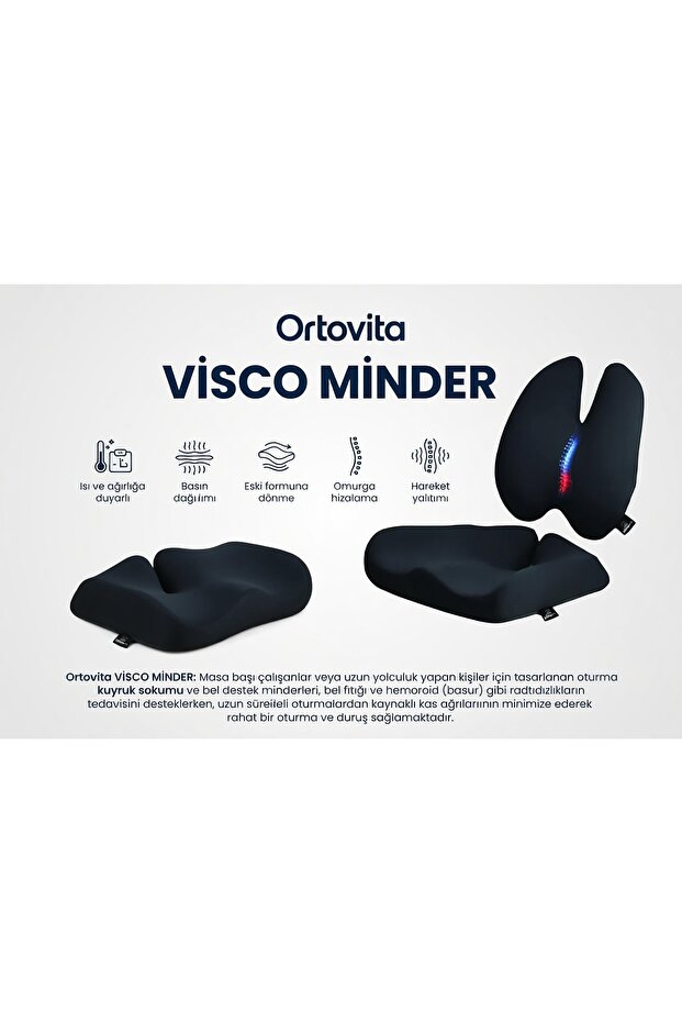 New Generation Visco Orthopedic Ergonomic Sitting and Lumbar Support Cushion and Backrest Set of 2