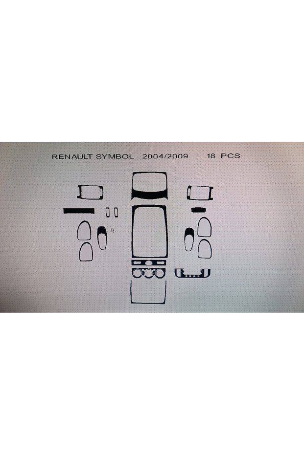 Renault Clio Symbol 2004-2009 14 Piece Dashboard Trim (Color White)