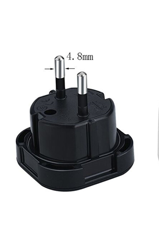 4.8mm Pins Black 1pcs UK to EU Socket Adapter 220V Euro Travel Plug Converter AC Wall Charger Power