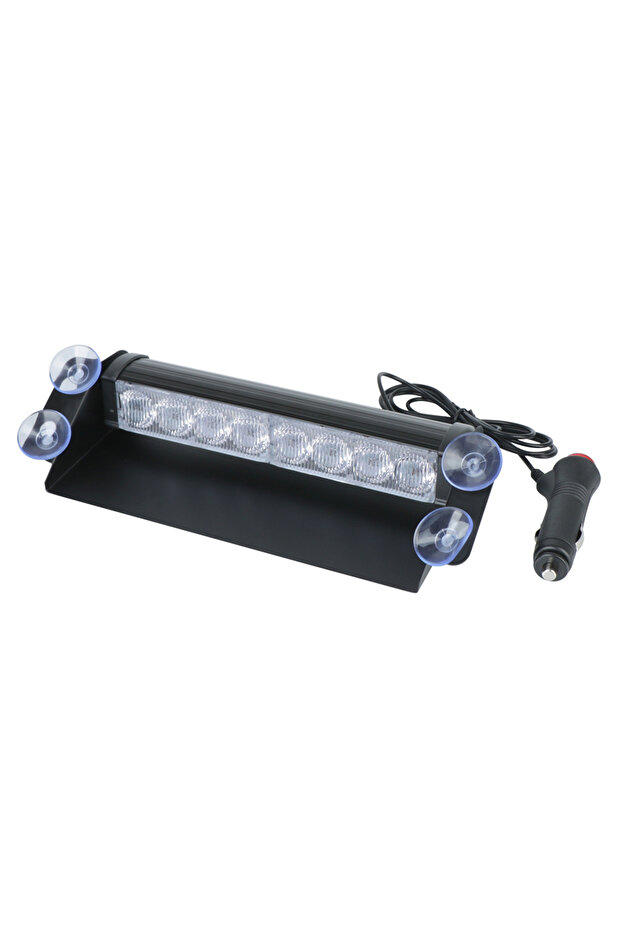 black 12V Car Strobe Light DRL Day Running Flashing LED Emergency Police Lamps Windshield Suction Tr