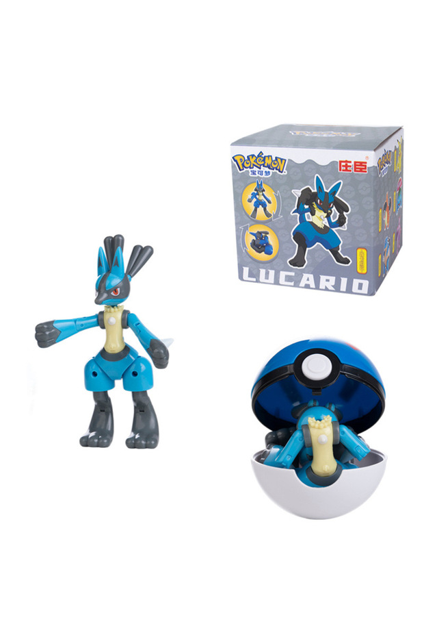 ZC8908 Lucario Genuine Pokemon Anime Figure Pikachu Gengar Charizard Gyarados Mew Dragonite Pet Col