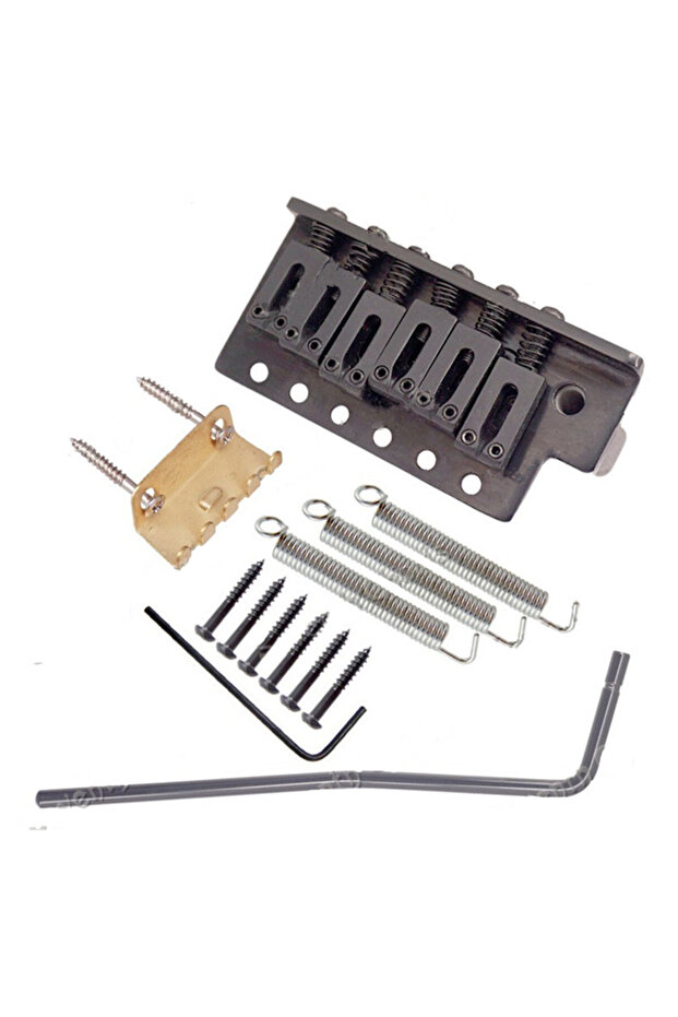 black x 1 set A Set Of Left Handed Electric Guitar Bridge Saddle Single Tremolo Bridge System Thicke