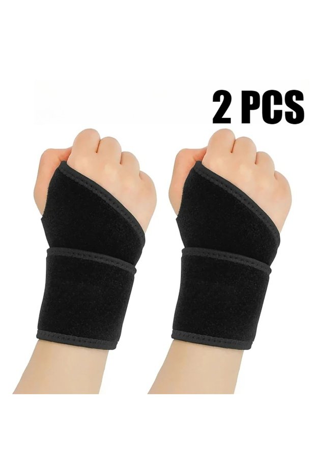 2pcs Black 1/2pcs Outdoor Sports Can Adjust Wrist Guards, Tendinitis, and Relieve Arthritis Pain wit