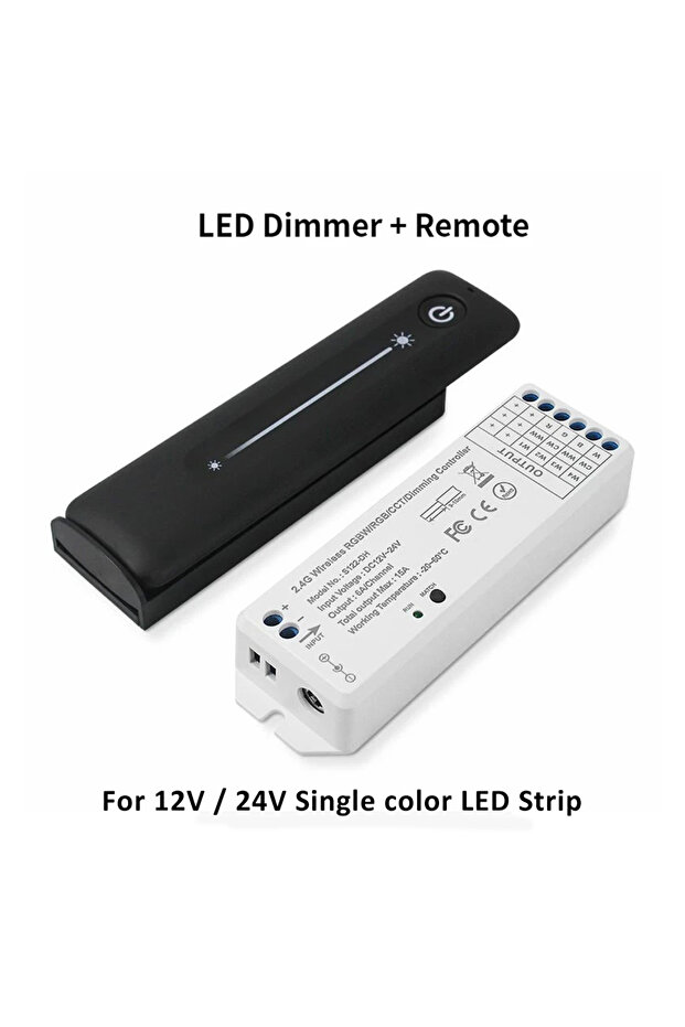 مجموعة باهتة LED باهتة PWM لاسلكية DIM جهاز تحكم عن بعد يعمل باللمس DC 12V 24V 6A مفتاح تعتيم قابل للتعديل B