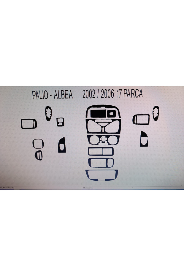 Fiat Albea 2002-2006 17 Piece Dashboard Trim (Color White)