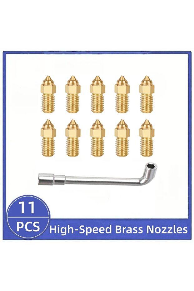 0.4MM-10PCS Ender 3 V3 SE Brass Nozzle Kit High-Speed Brass Nozzles 3D Printer Parts for Ender 3 V3