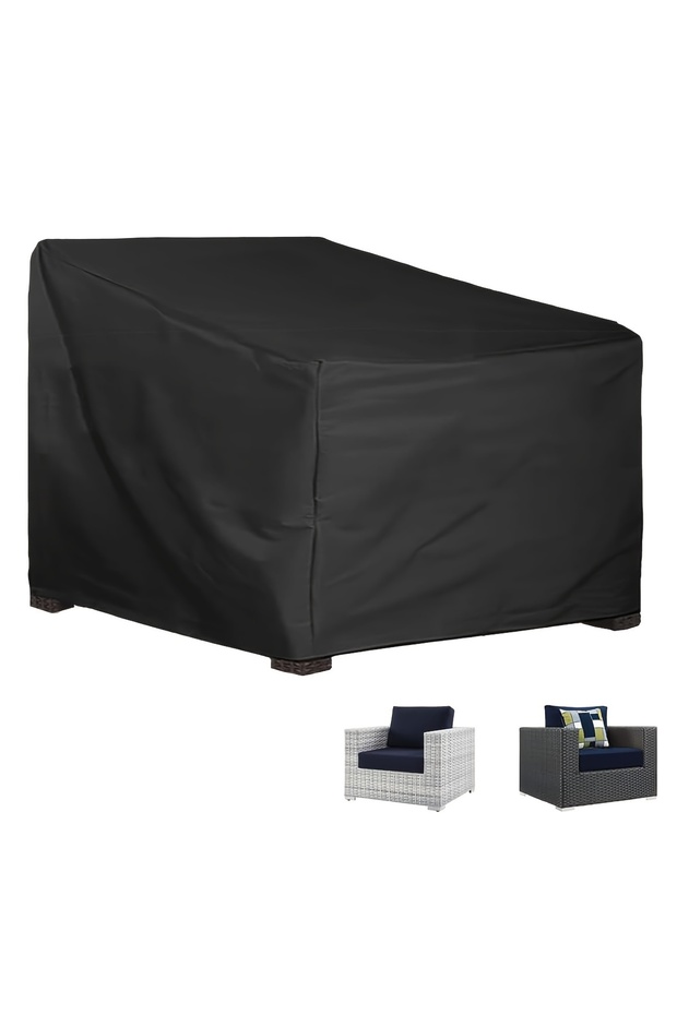89x101x84cm black Durable Black Outdoor Chair Cover - Waterproof Terrace Furniture Protective Cover