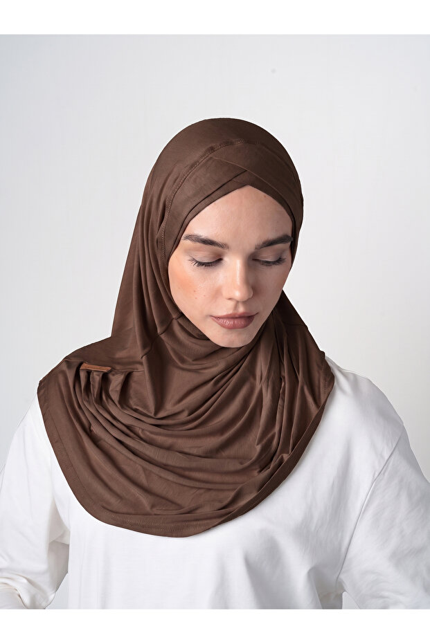 Ready-Made Viscose Hijab Cross Turban - St 173 (2917308)