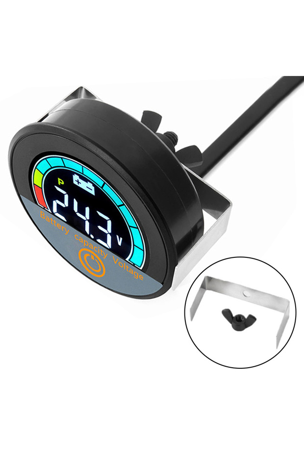 مقياس جهد رقمي LED 5918، إصدار عادي، لوحة دائرية، مزود بأطراف توصيل