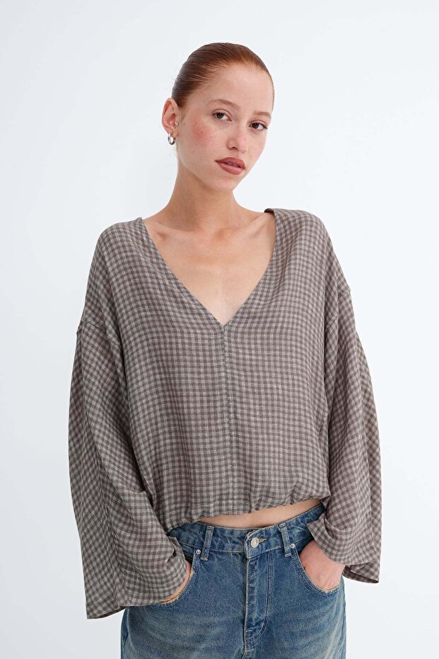 Linen Blend Blouse B18351