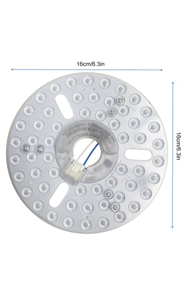 110v 160mm 24W 3.9/4.9/6.2 Inch 15/18/24W Ceiling Fan Light Retrofit Kit 110/220V Ceiling Fan Light