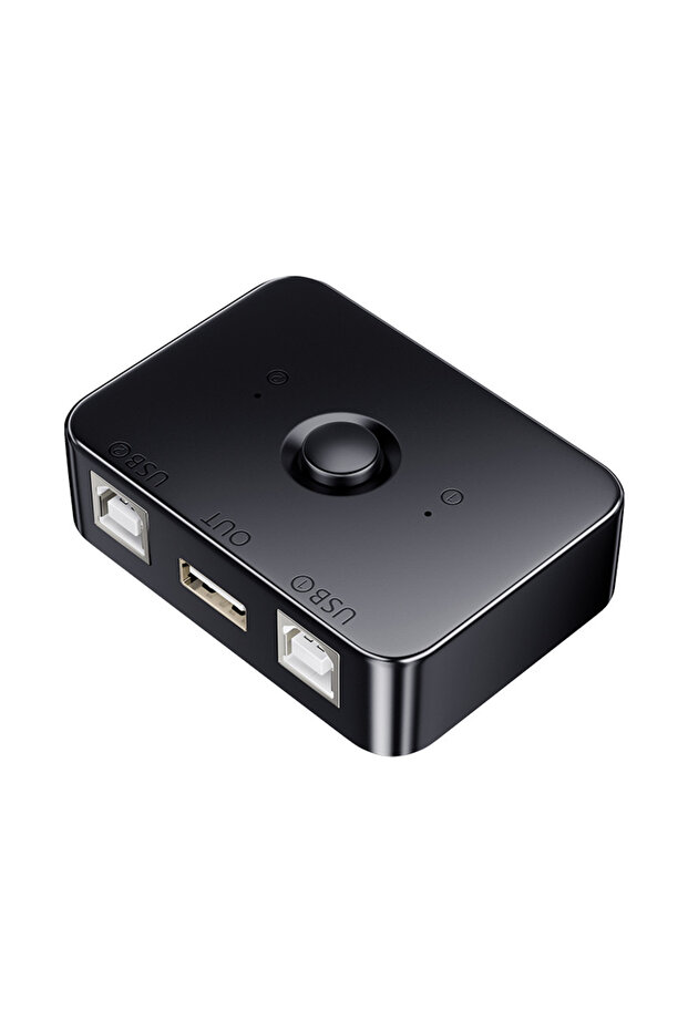 كما هو موضح في الصورة، وحدة تحكم محور الطابعة USB 2.0 لمشاركة جهازي كمبيوتر، محول تبديل الطابعة واحد، طابعة كمبيوتر - 1