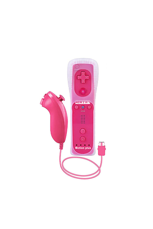 مجموعة مكونة من زوج واحد باللون الوردي مع جهاز تحكم Nunchuck وجهاز تحكم عن بعد Motion Plus وجهاز تحكم عن بعد Wii ولوحة ألعاب - 1