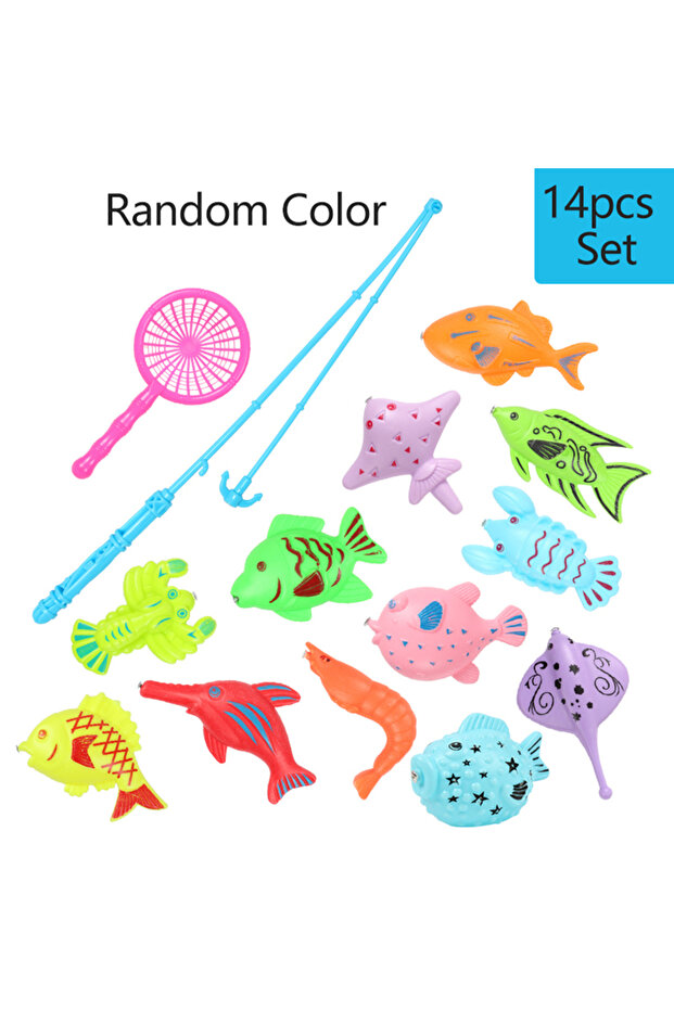 14pcs Set 14/16/40pcs Magnetic Fishing Set - Inflatable Pool, Party Model, Play Games & More - Perfe