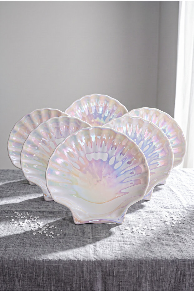 Pearl Porcelain Cake Plate for 6 People 21.5 cm
