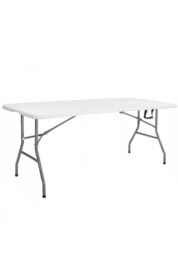 Multifunctional rectangular folding table, 180x72x75cm, white,