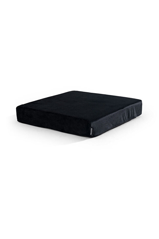 Visco (Non-Slip Base) Square Orthopedic Seat Cushion 45X40X7 Cm, Black